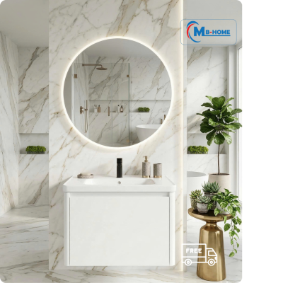 Bộ tủ chậu gương phòng tắm hiện đại