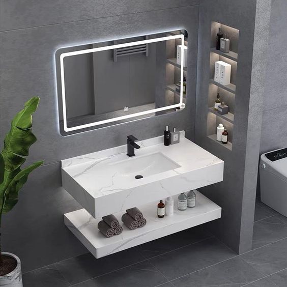 Bàn đá chống trầy xước cho phòng tắm