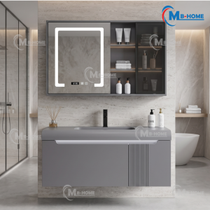 Bộ Tủ Chậu Lavabo Cao Cấp MH32-80V + Chậu Tinh Thể